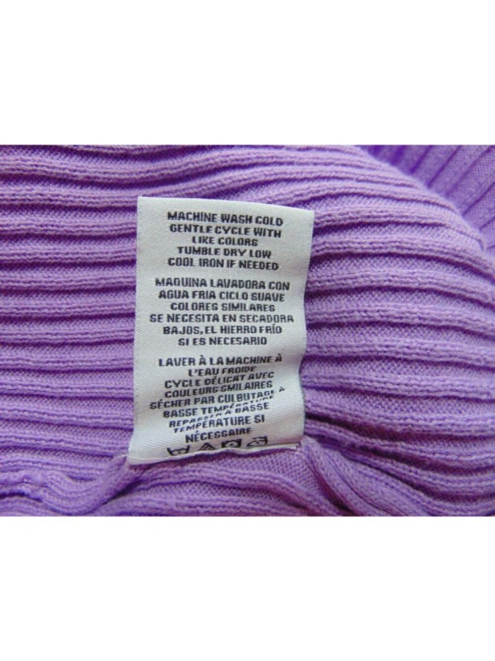 Cracked Wheat Women's Purple Ribbed V Neck Sweater XXL Cotton Golf Pickleball - Picture 11 of 14